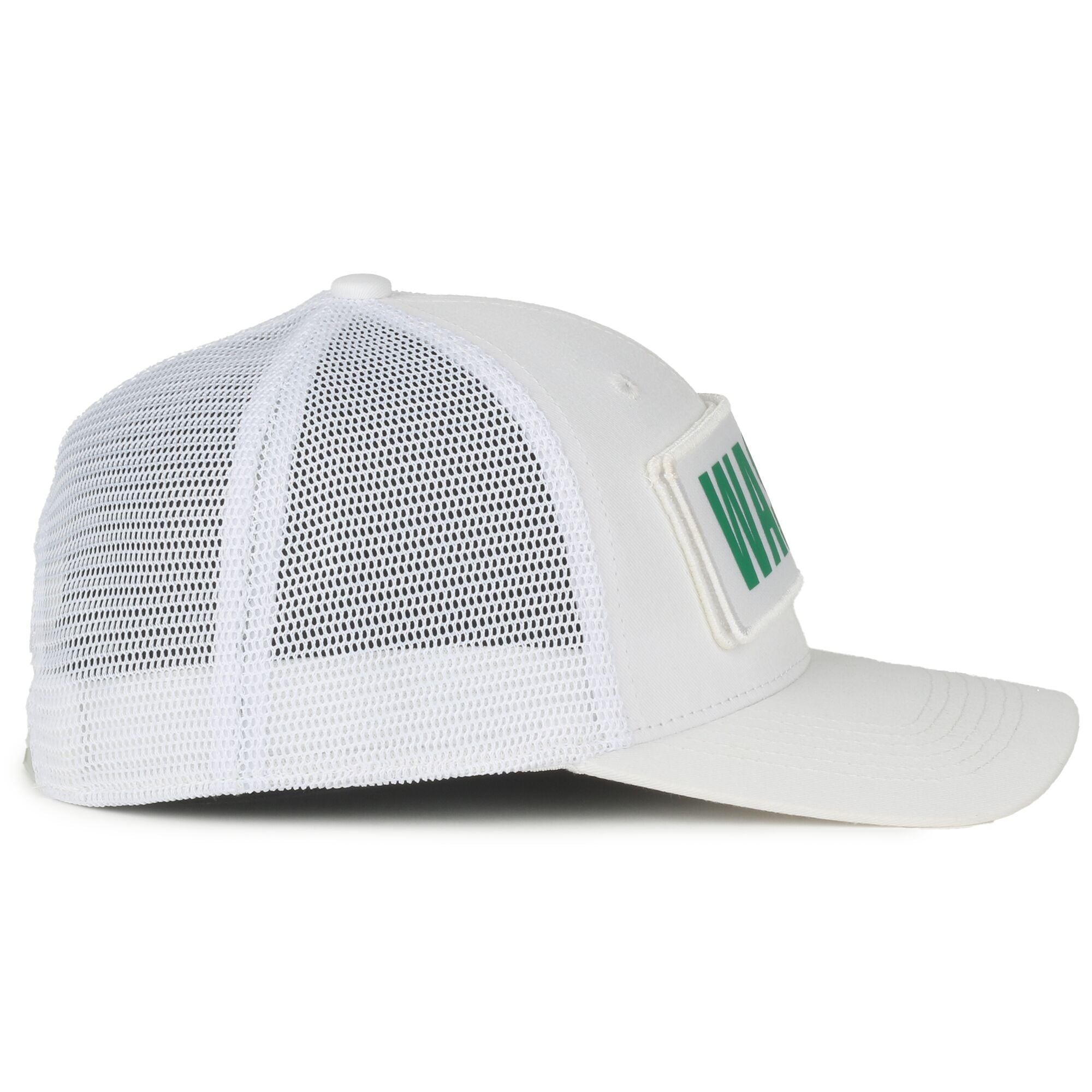 White Velcro Wasted Mesh Hat