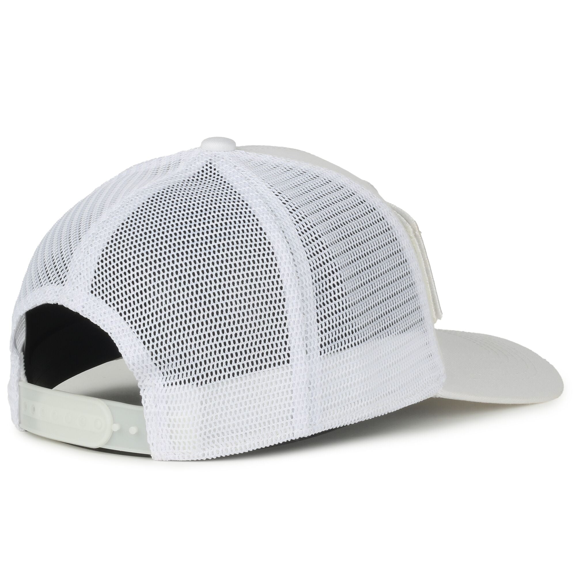 White Velcro Wasted Mesh Hat
