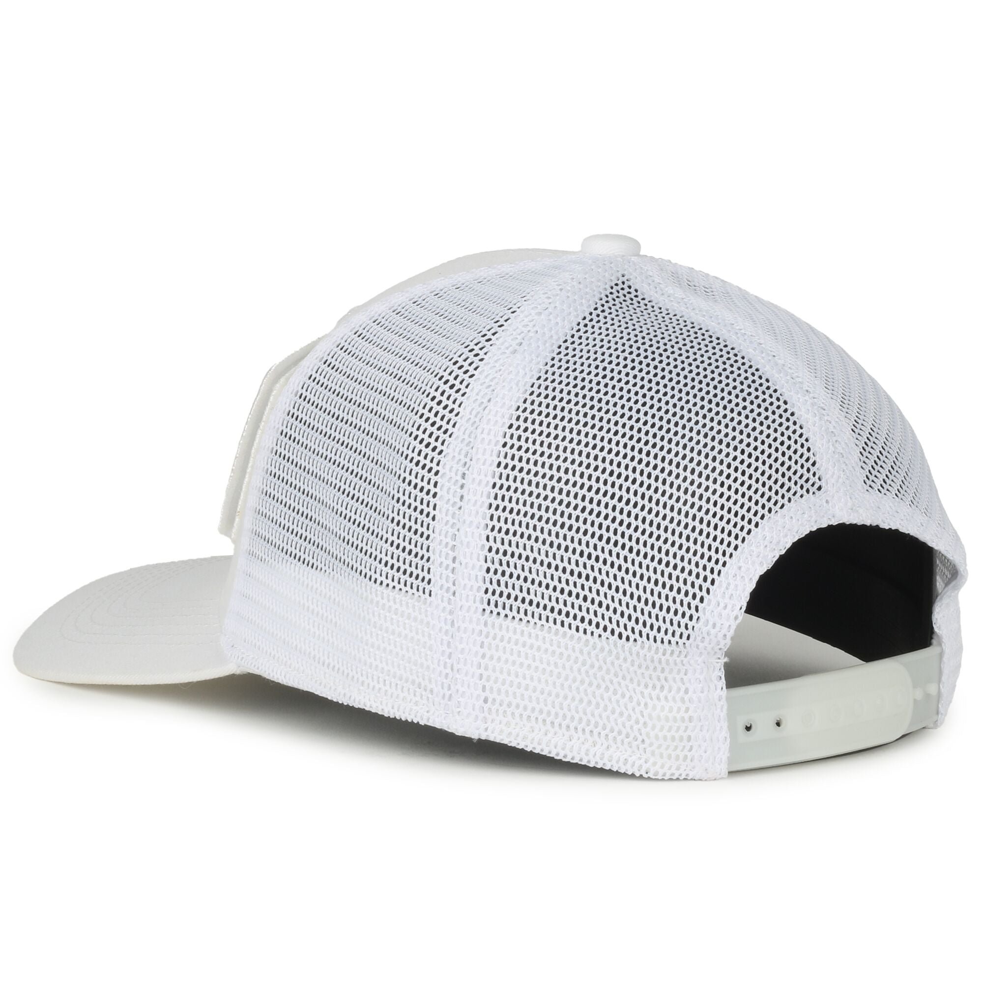 White Velcro Wasted Mesh Hat
