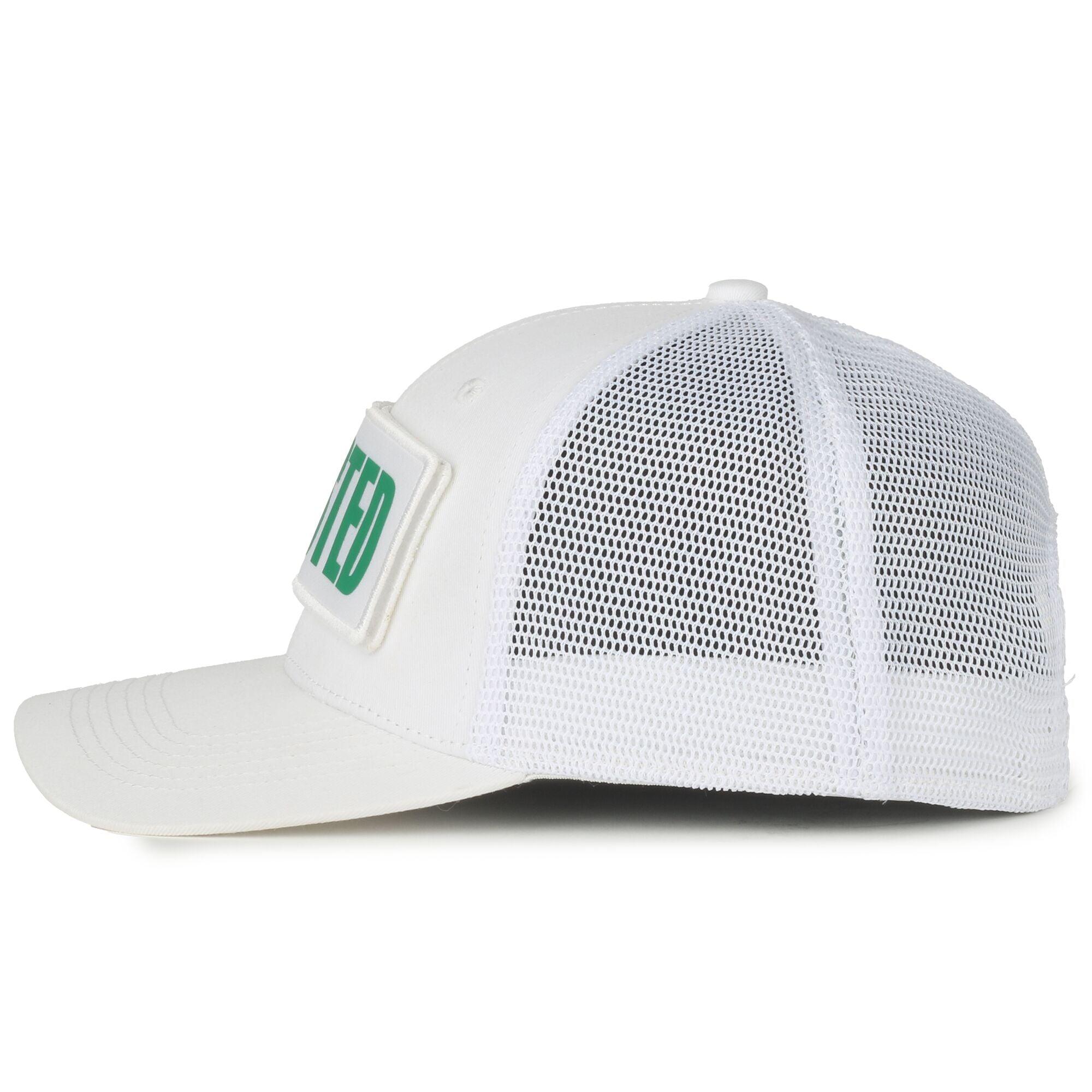 White Velcro Wasted Mesh Hat