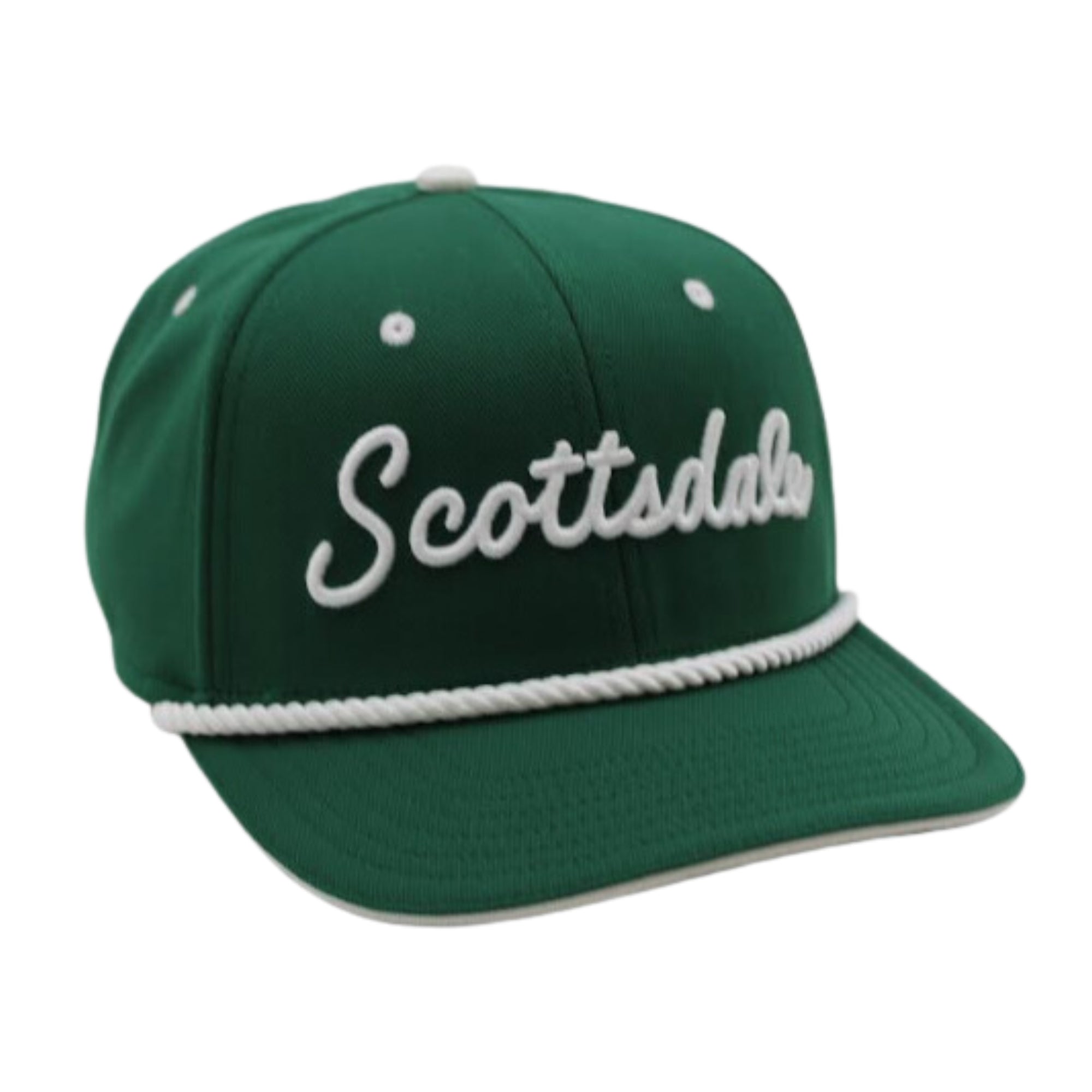 Scottsdale Green Golf Hat with White Letters