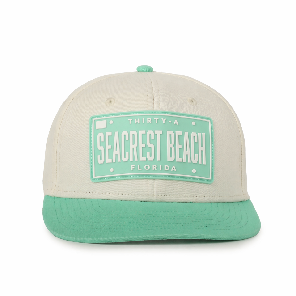 30A Seacrest Beach Mint/Cream License Plate Hat