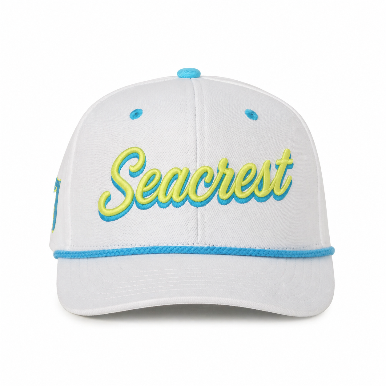 30A Seacrest Beach White/Multi Rope Script Hat