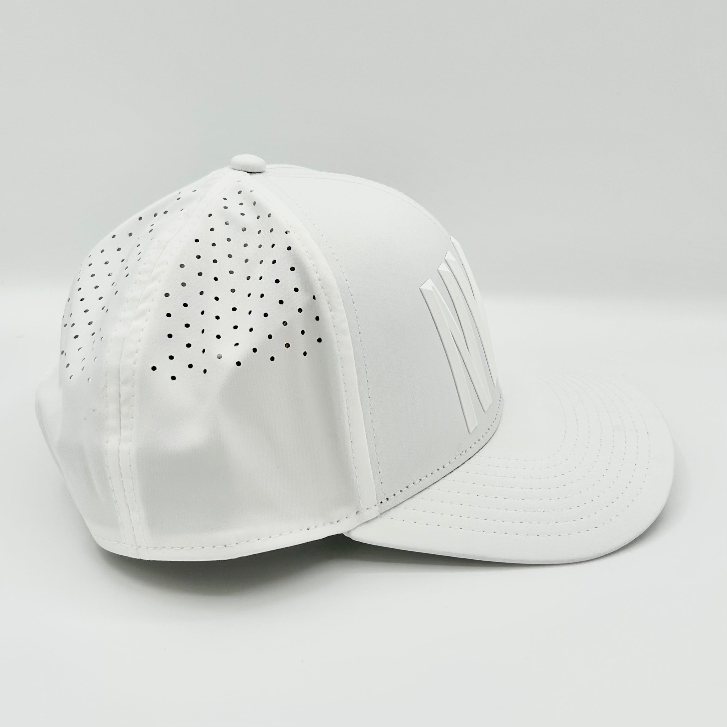 NWA 3D Puff White Snapback Hat