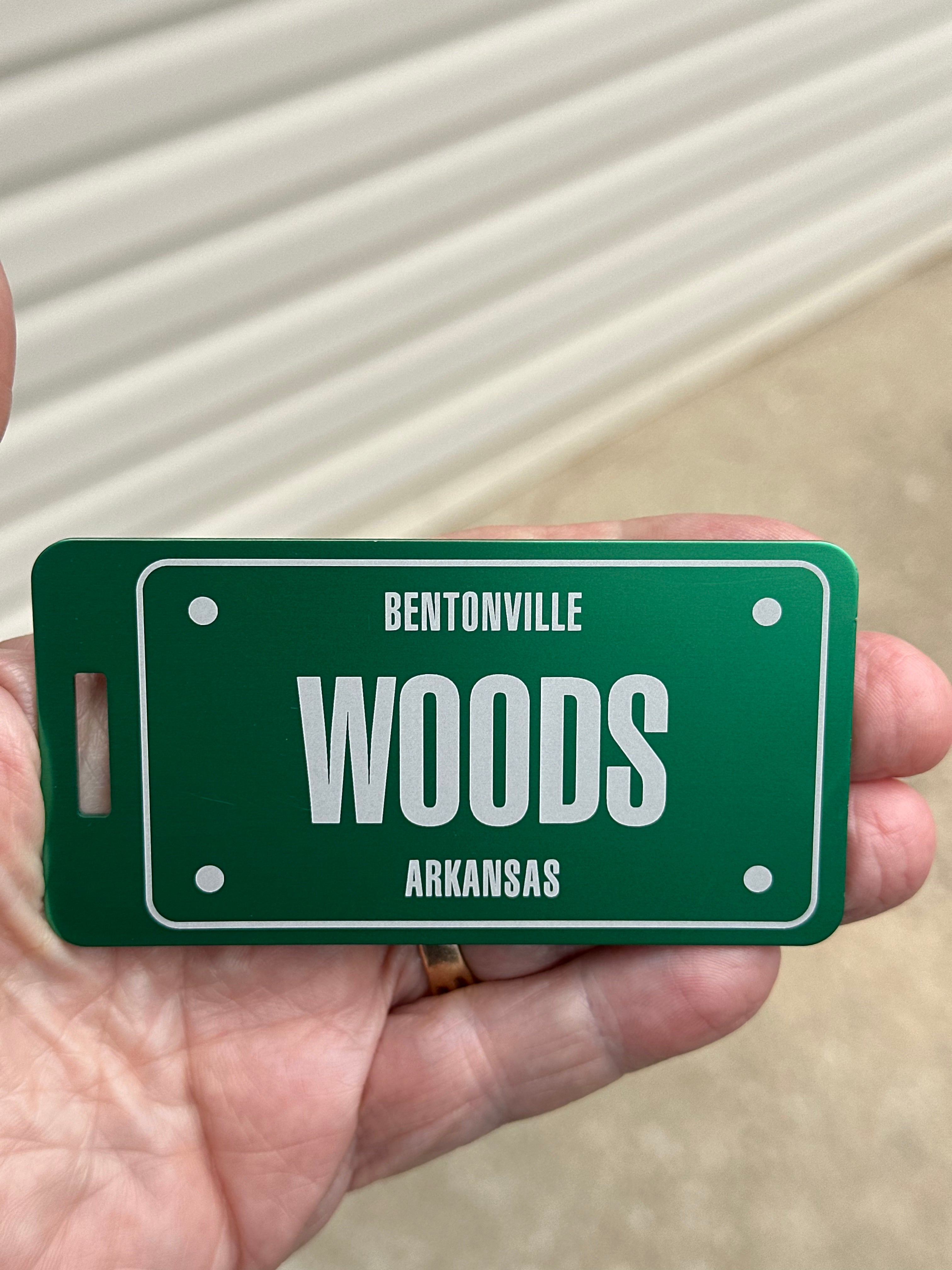 Green Metal Custom Luggage and Golf Bag Tag