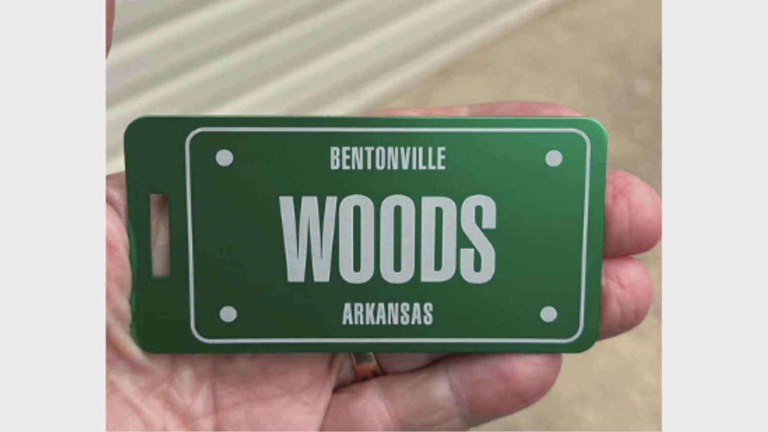 Green Metal Custom Luggage and Golf Bag Tag