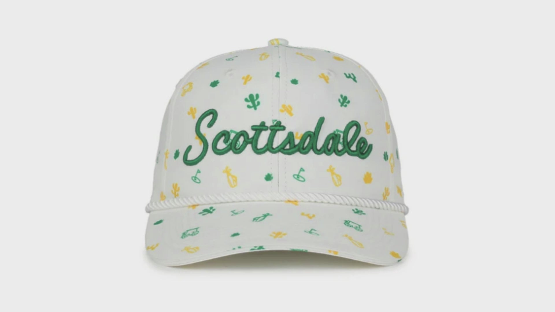 Scottsdale White Golf Hat with Logos