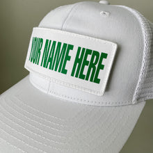 Load image into Gallery viewer, Custom Badge White Hat
