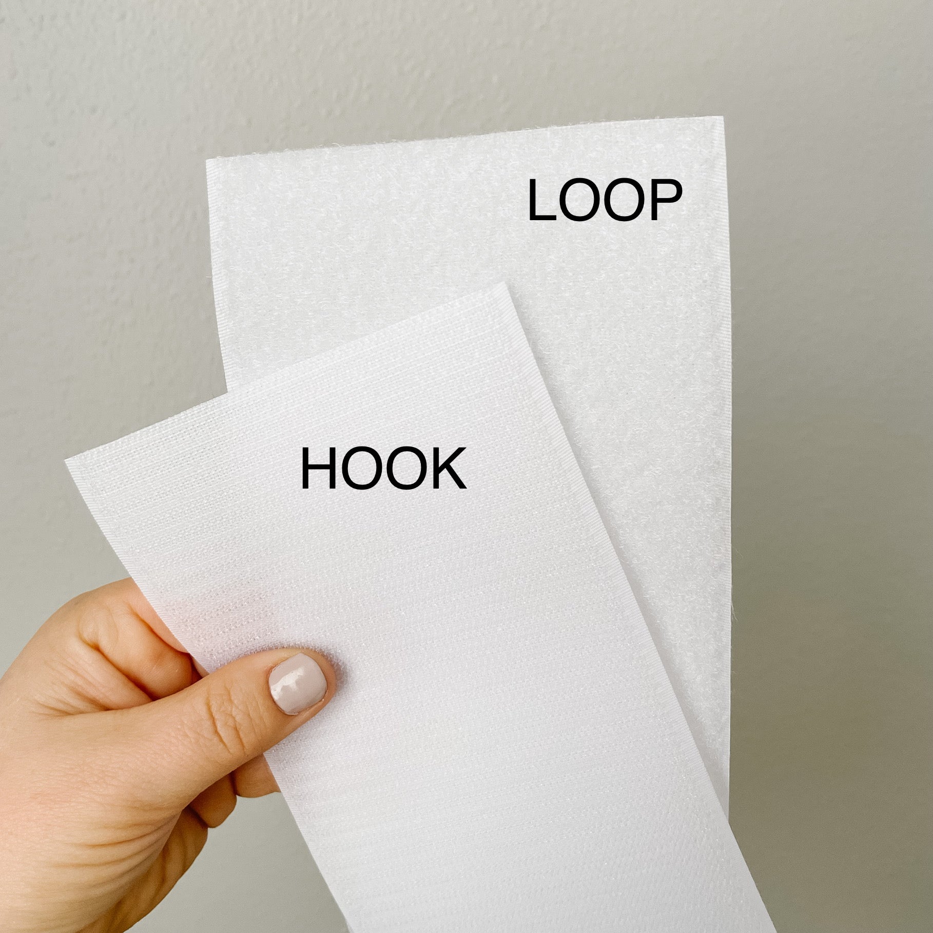 White Hook and Loop Sew On Adhesive
