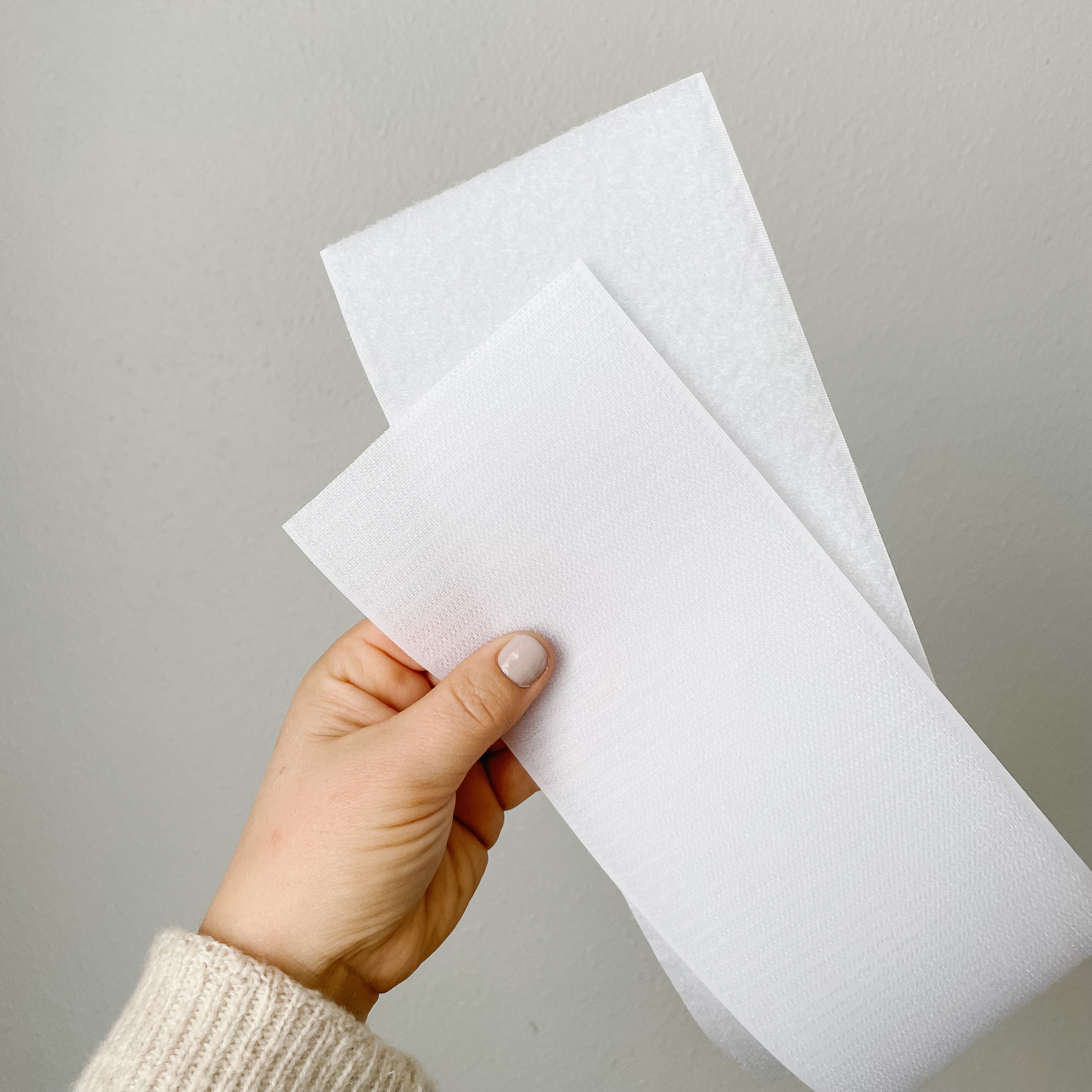 White Hook and Loop Sew On Adhesive