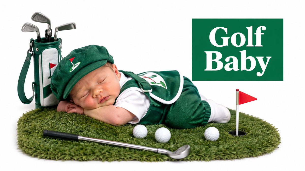8 Newborn Photo Shoot Ideas for Golf-Loving Families