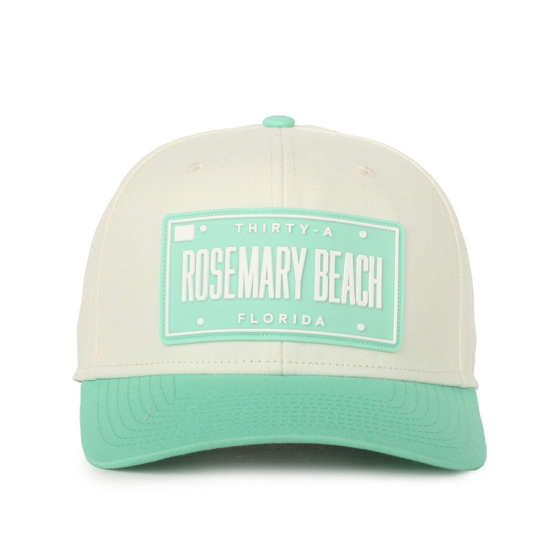 30A Rosemary Beach Mint/Cream License Plate Hat