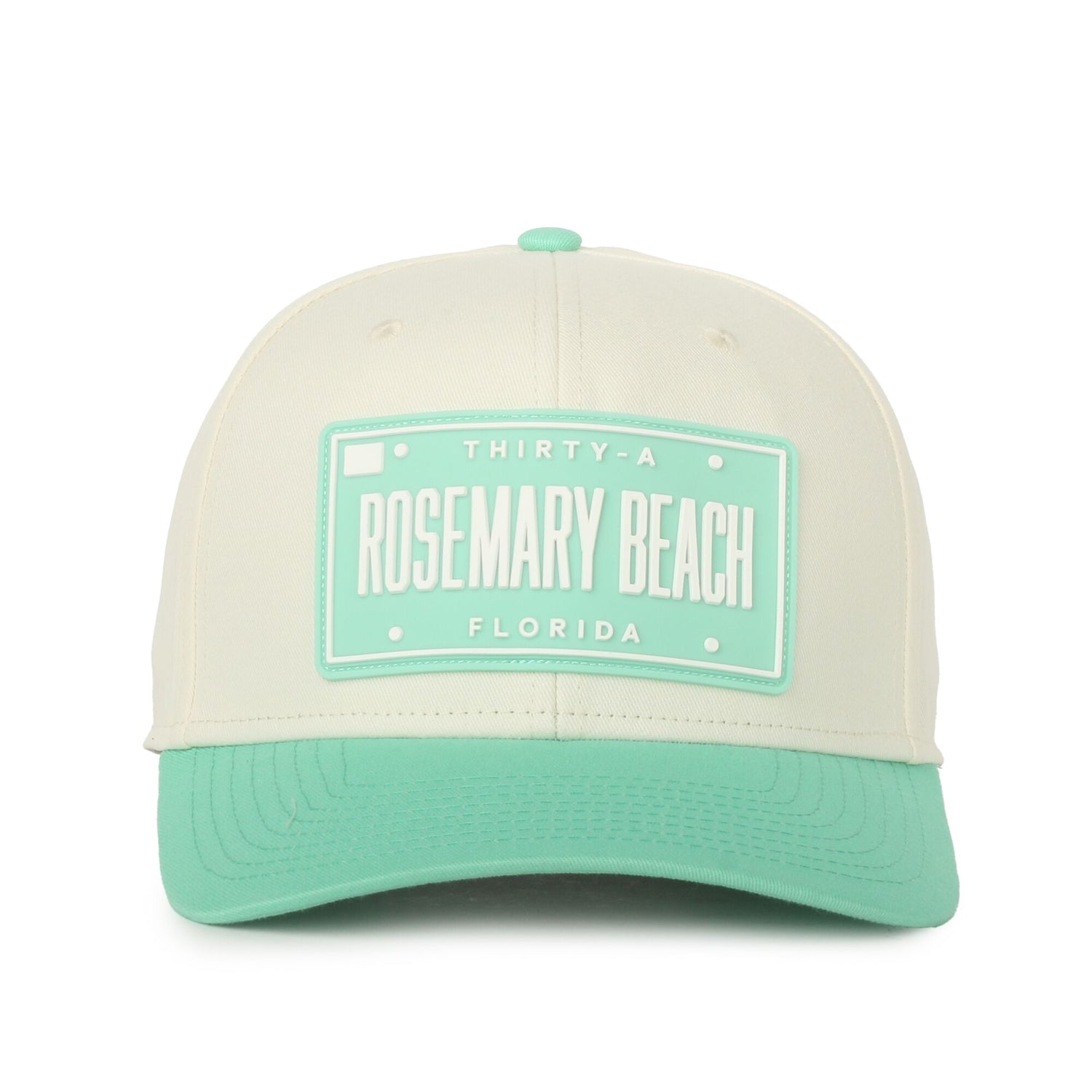 30A Rosemary Beach Mint/Cream License Plate Hat