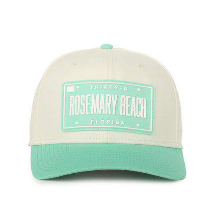 30A Rosemary Beach Mint/Cream License Plate Hat