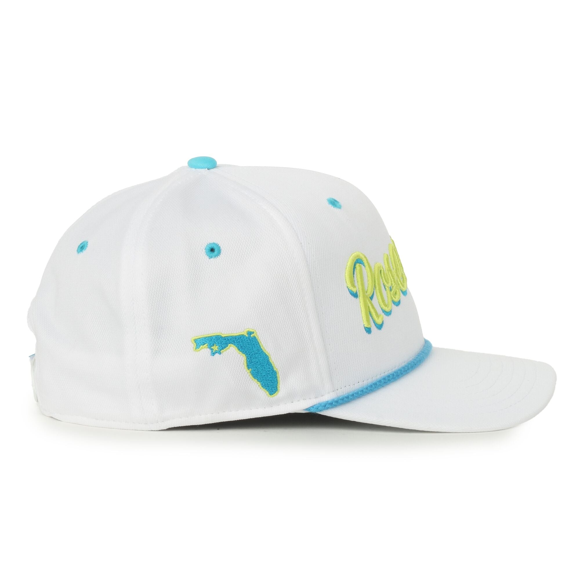 30A Rosemary Beach White/Multi Rope Script Hat