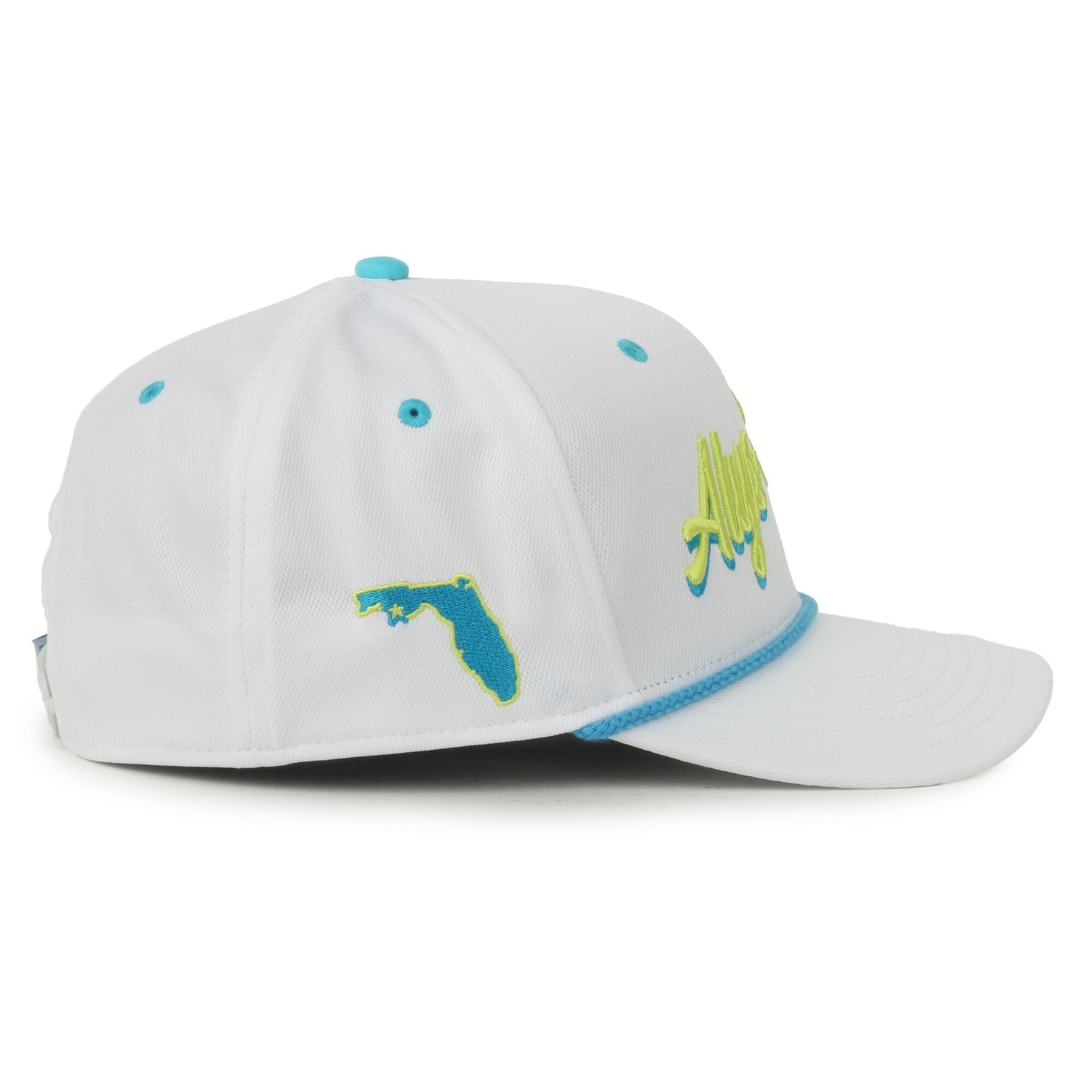 30A Alys Beach White/Multi Rope Script Hat