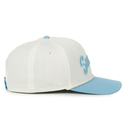 30A Seaside Beach White/Blue Script Hat