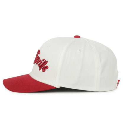 Fayetteville Arkansas Red/Cream Rope Script Hat
