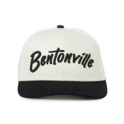 Bentonville Arkansas Black/Cream Rope Script Hat