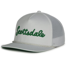 Load image into Gallery viewer, Scottsdale White Golf Hat with Green Letters
