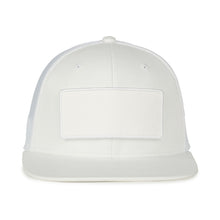 Load image into Gallery viewer, Custom Patch White Hat With Mesh Trucker Back
