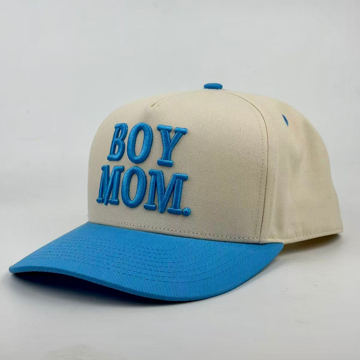 Boy Mom Embroidered Snapback Hat