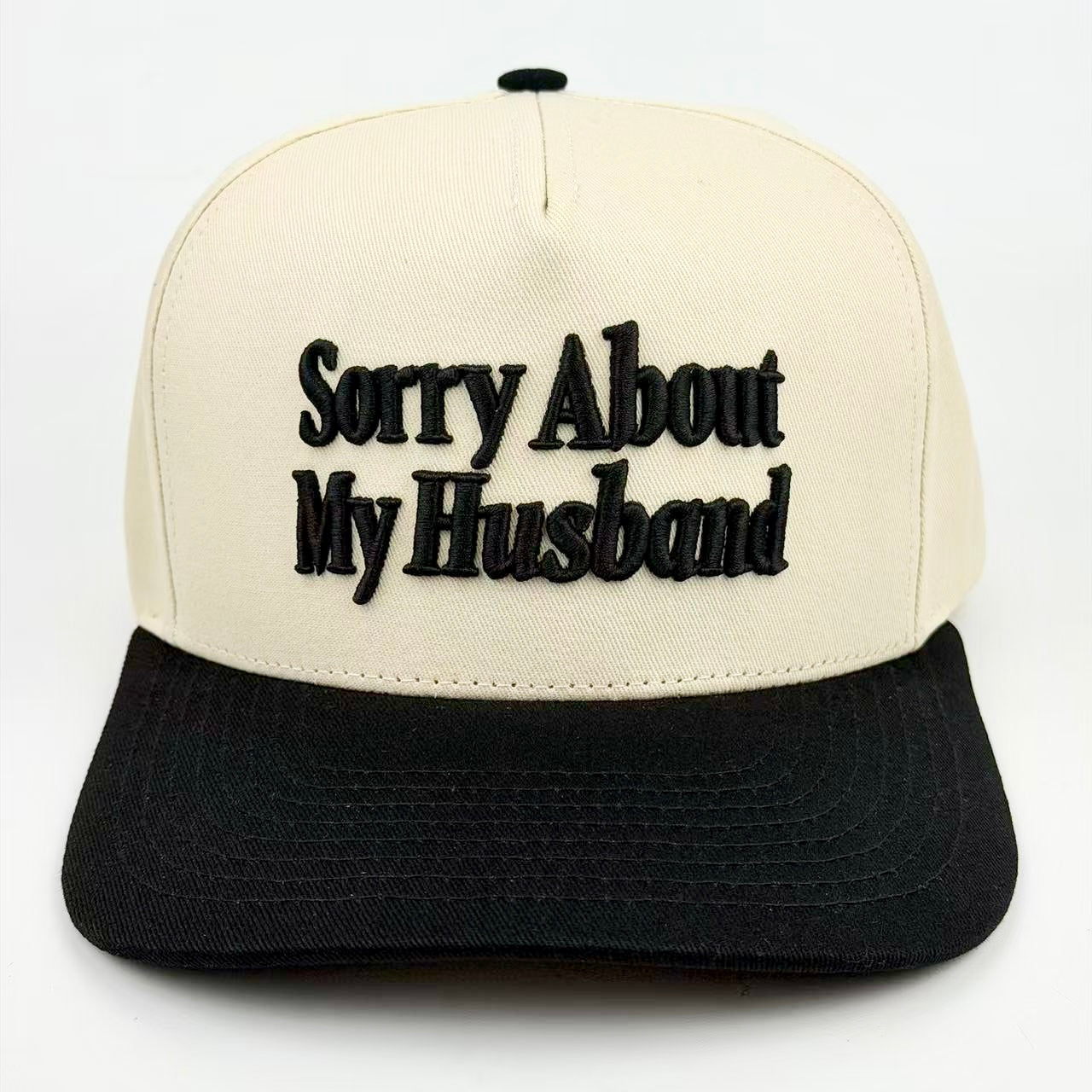 Sorry About My Husband Embroidered Snapback Hat
