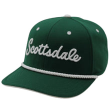 Load image into Gallery viewer, Scottsdale Green Golf Hat with White Letters
