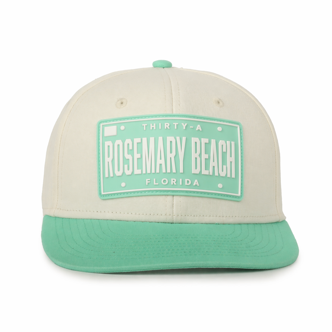30A Rosemary Beach Mint/Cream License Plate Hat