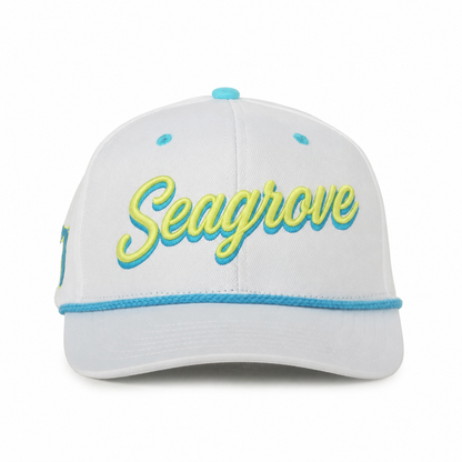30A Seagrove Beach White/Multi Rope Script Hat