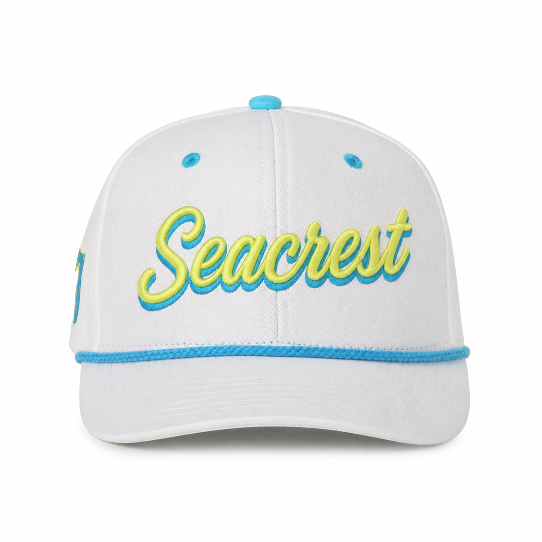30A Seacrest Beach White/Multi Rope Script Hat