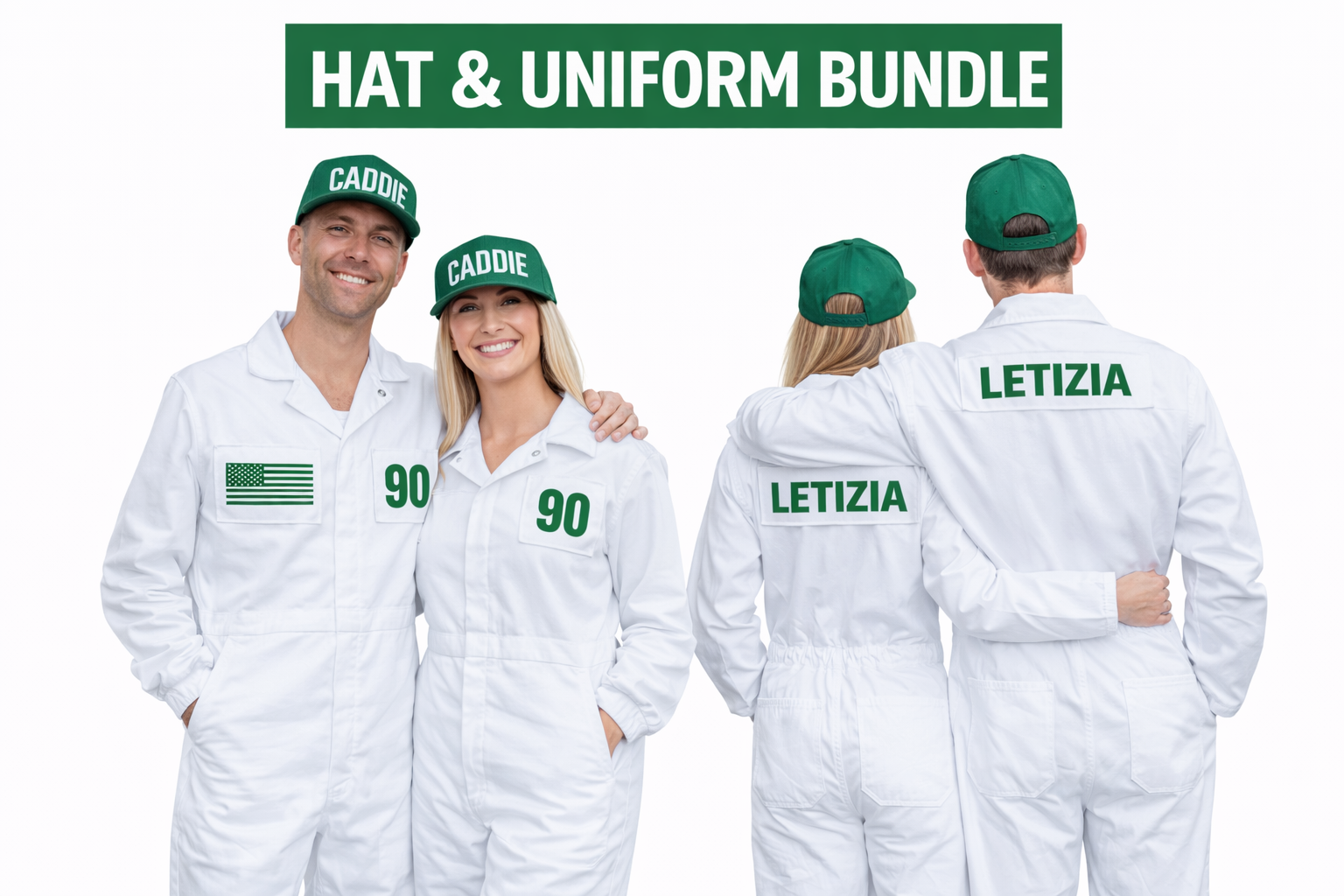 BUNDLE: Adult Caddie Hat and Caddie Uniform