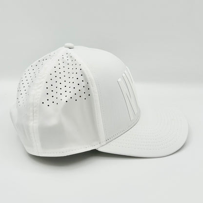 NWA 3D Puff White Snapback Hat