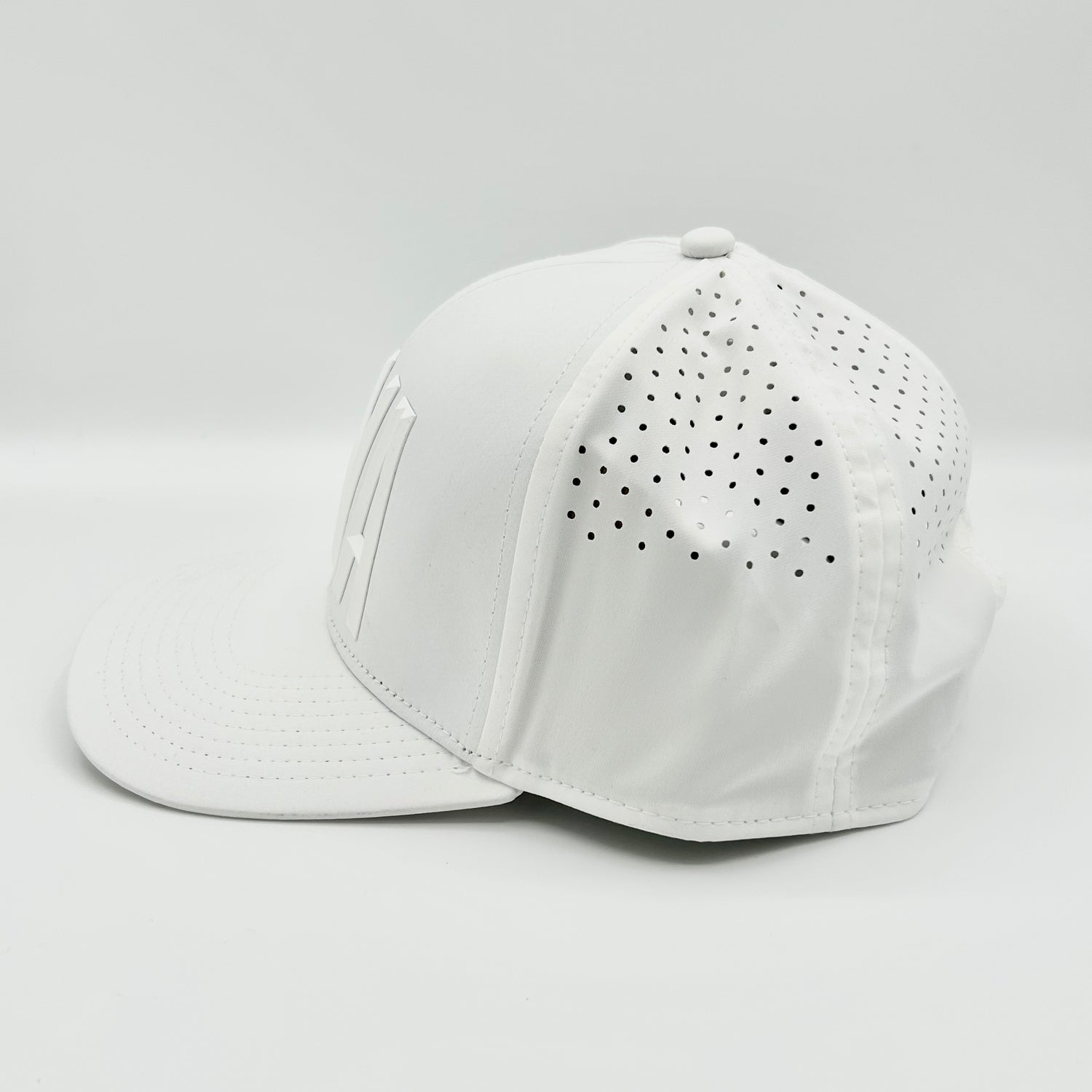 NWA 3D Puff White Snapback Hat