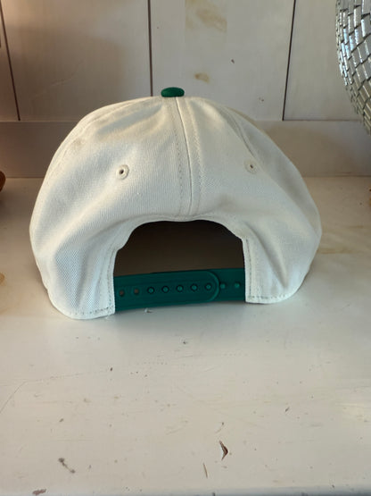 Scottsdale Khaki Golf Hat with Green Letters