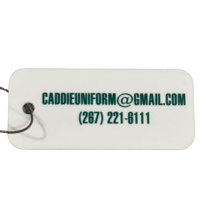 White Custom Luggage and Golf Bag Tag