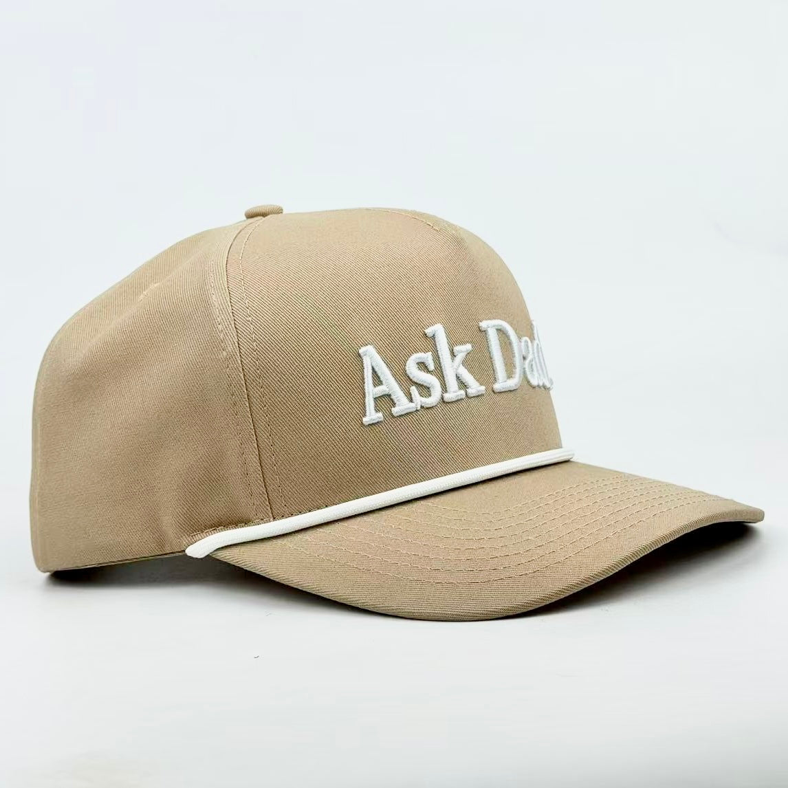 Ask Dad. Embroidered Snapback Hat