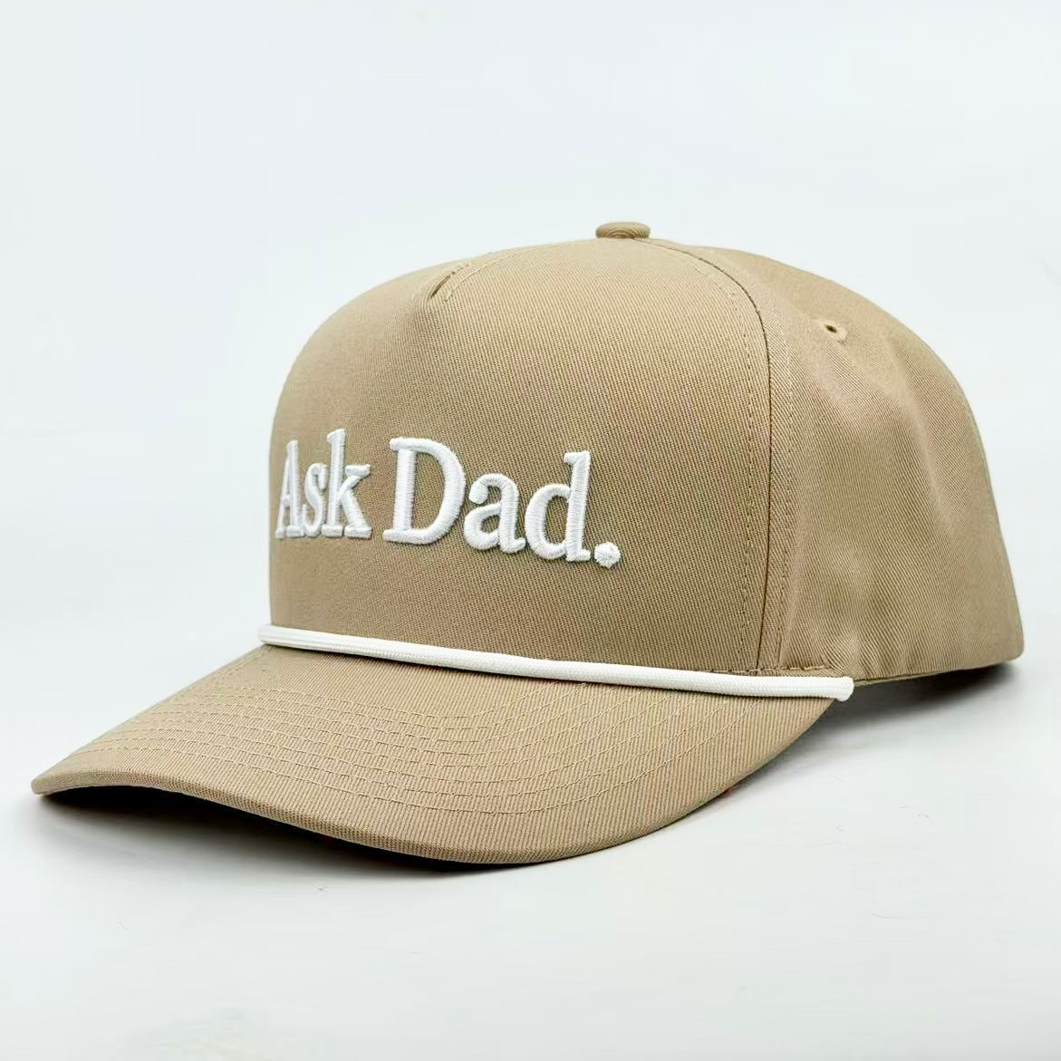 Ask Dad. Embroidered Snapback Hat