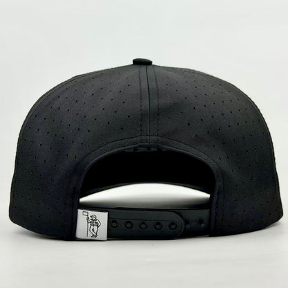 Dad Embroidered Black Snapback Rope Hat