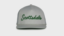 Load and play video in Gallery viewer, Scottsdale White Golf Hat with Green Letters
