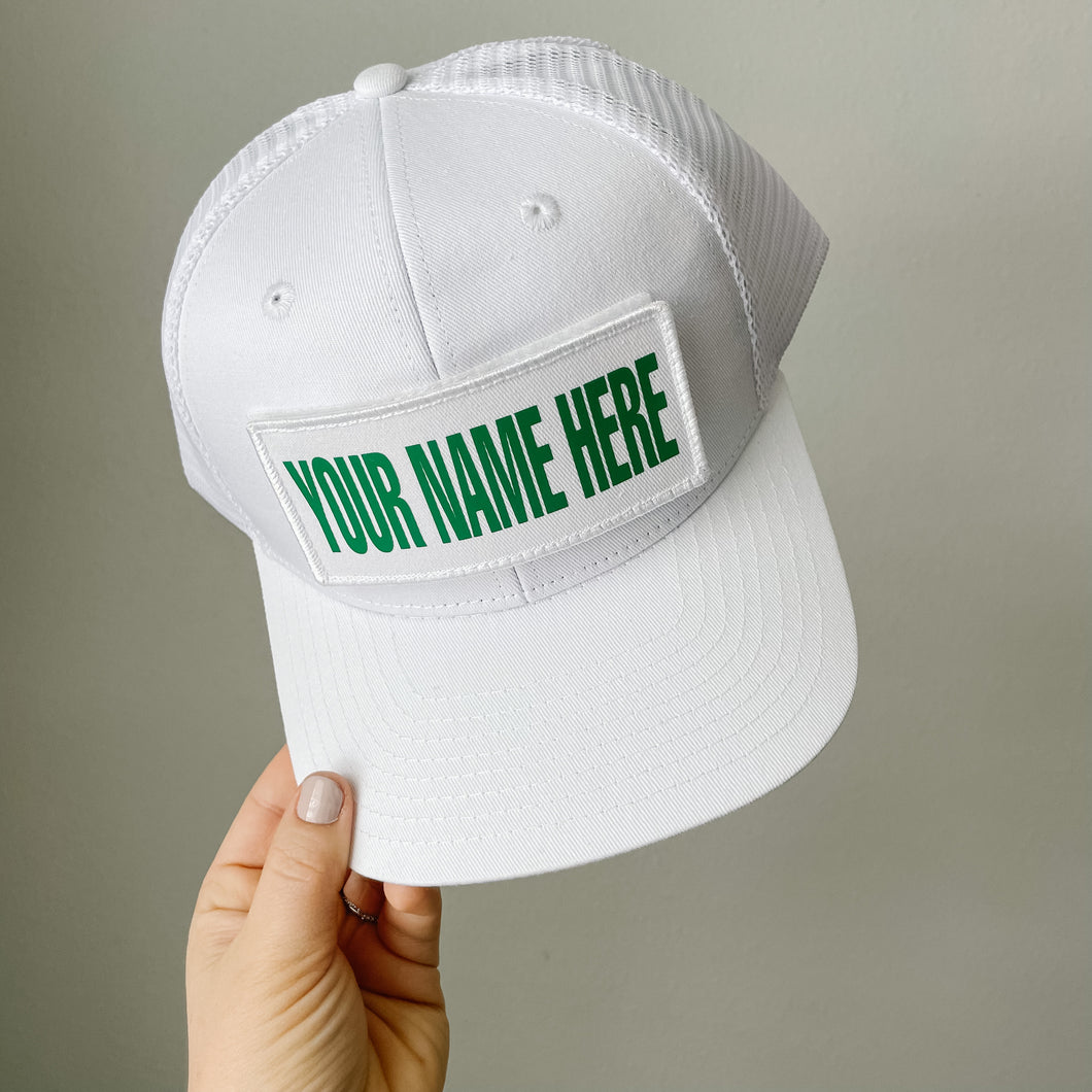 Custom Badge White Hat