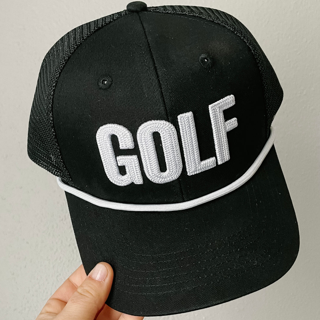 Black/White Golf Hat